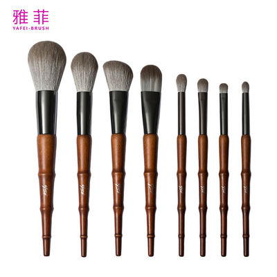 267A87108 অনুকরণ বাঁশ ভেগান মেকআপ ব্রাশ সেট 8PCS ফ্লফি সিন্থেটিক কাস্টমাইজড