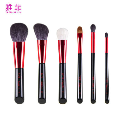 291A00706 হট প্রোডাক্ট 6pcs কাঠের হ্যান্ডেল মেকআপ ব্রাশ সেট OEM ODM পেশাদার ব্যক্তিগত লেবেল ব্রাশ সেট গ্রহণ করুন